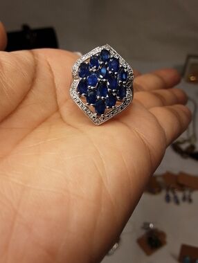 925 genuine Sapphire ring